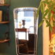 Large 1950s rear-view mirror