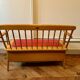 Banc coffre enfant bois 1950 vintage