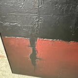 Belgian abstract painting, MACKOWIAK ERWIN "Tiss" painter oil on canvas, 1962
