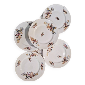 6 assiettes à dessert art déco
