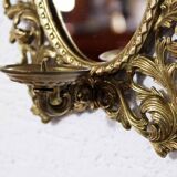 Miroir bougeoir en laiton