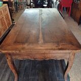 Table de ferme XIX 19ème avec 2 tiroirs 208 long 100 large 75 haut