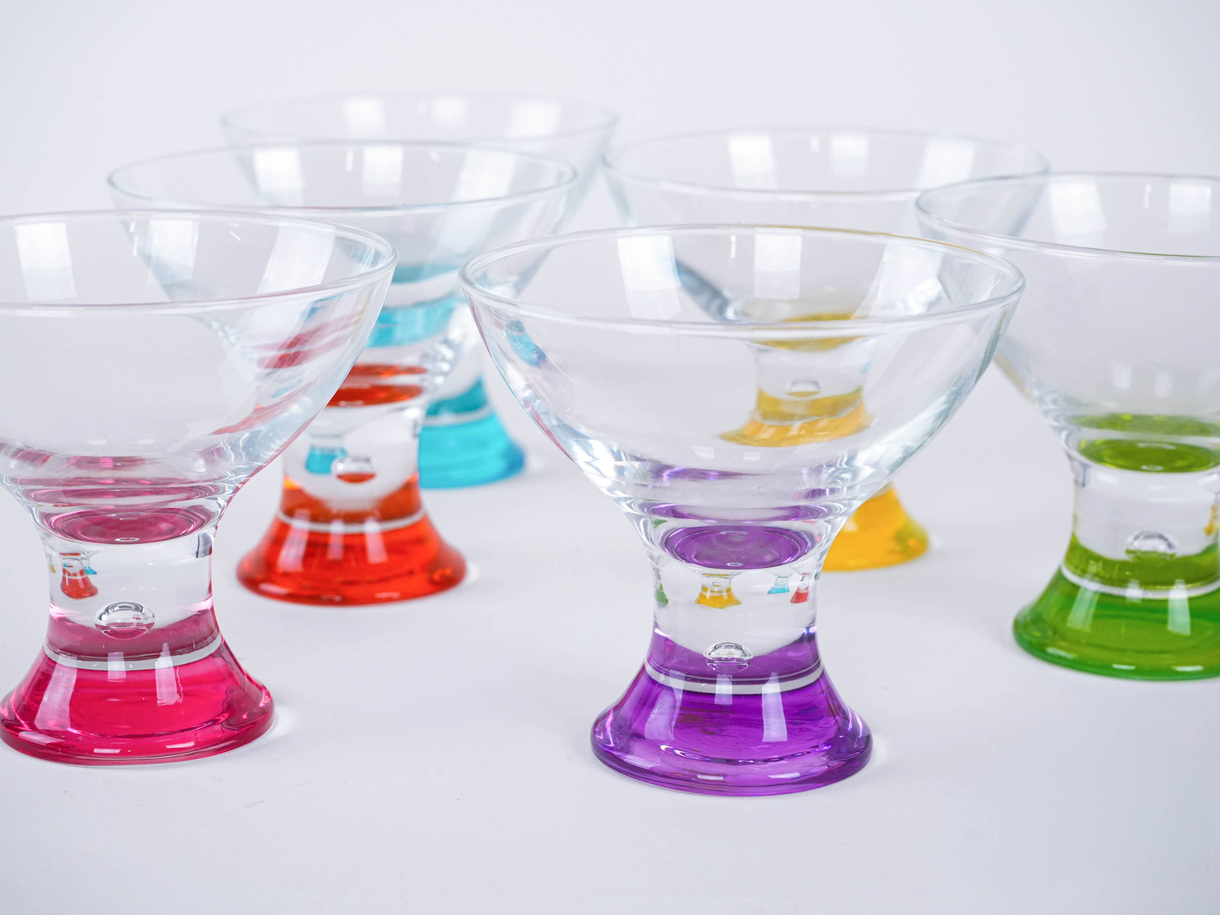 Set of dessert bowls, Italian design, 1980s, production: Italy