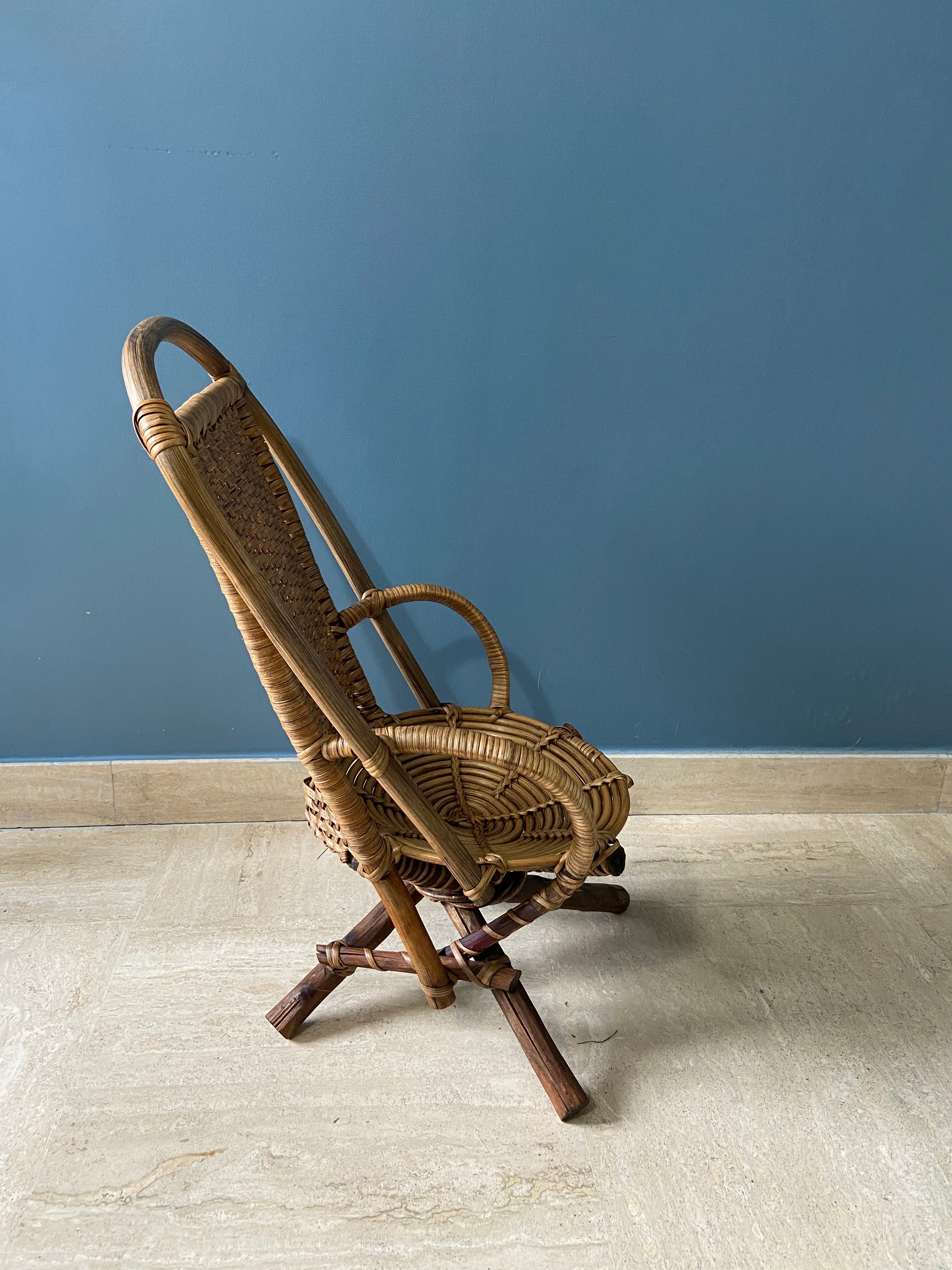 Children's chair in rattan