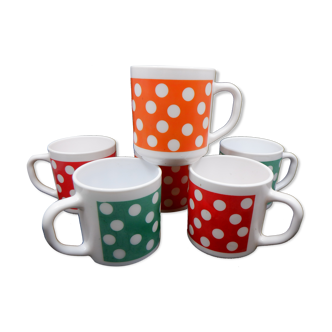 6 mugs Arcopal Polka