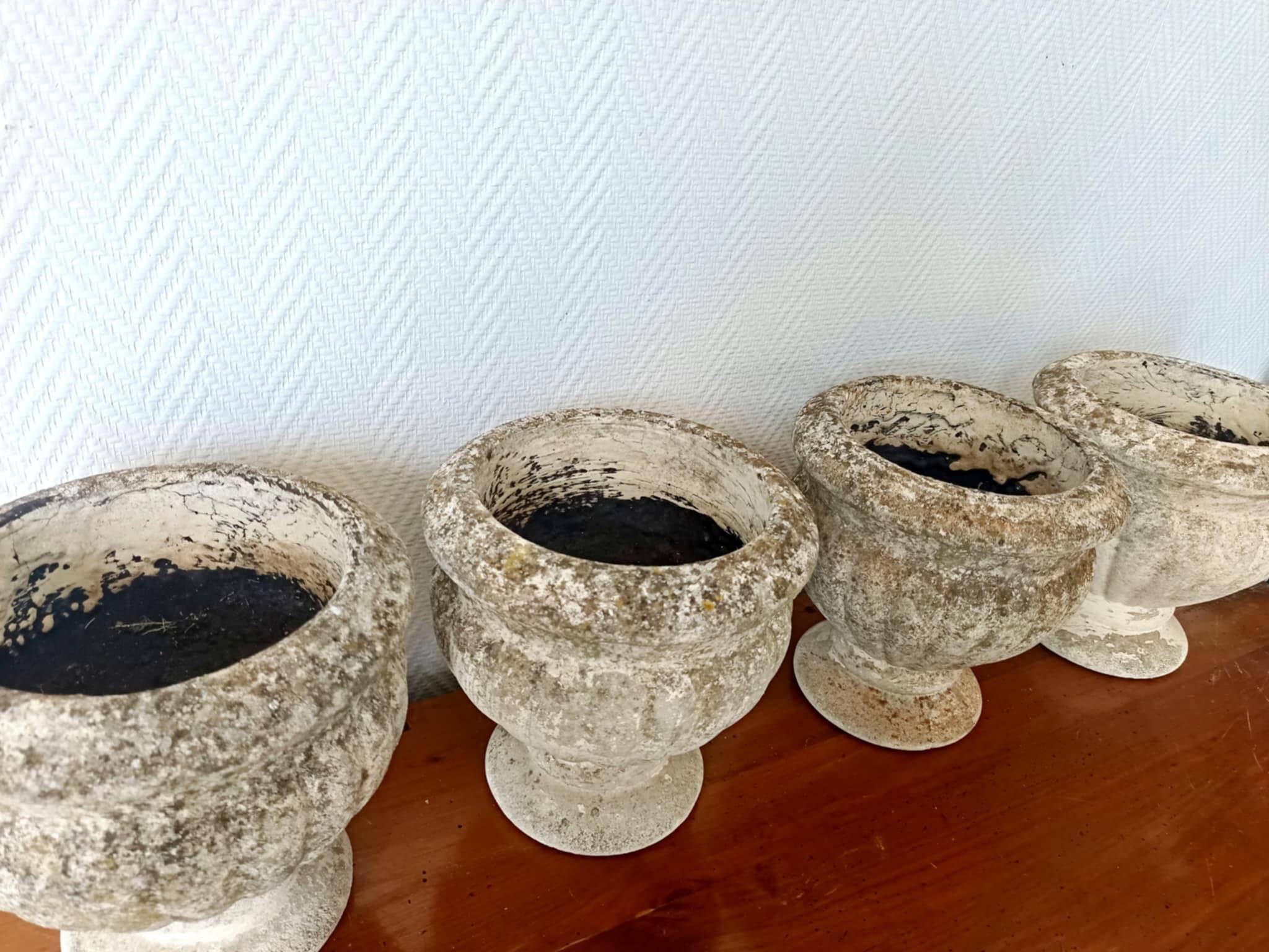 Antique Medici stone planters