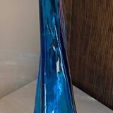 Blue glass vase, 1960s, Gunther Lambert