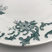 6 old flat plates in iron earth Anémones St Amand