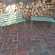 Set of 2 garden benches, for children in cast iron and wood