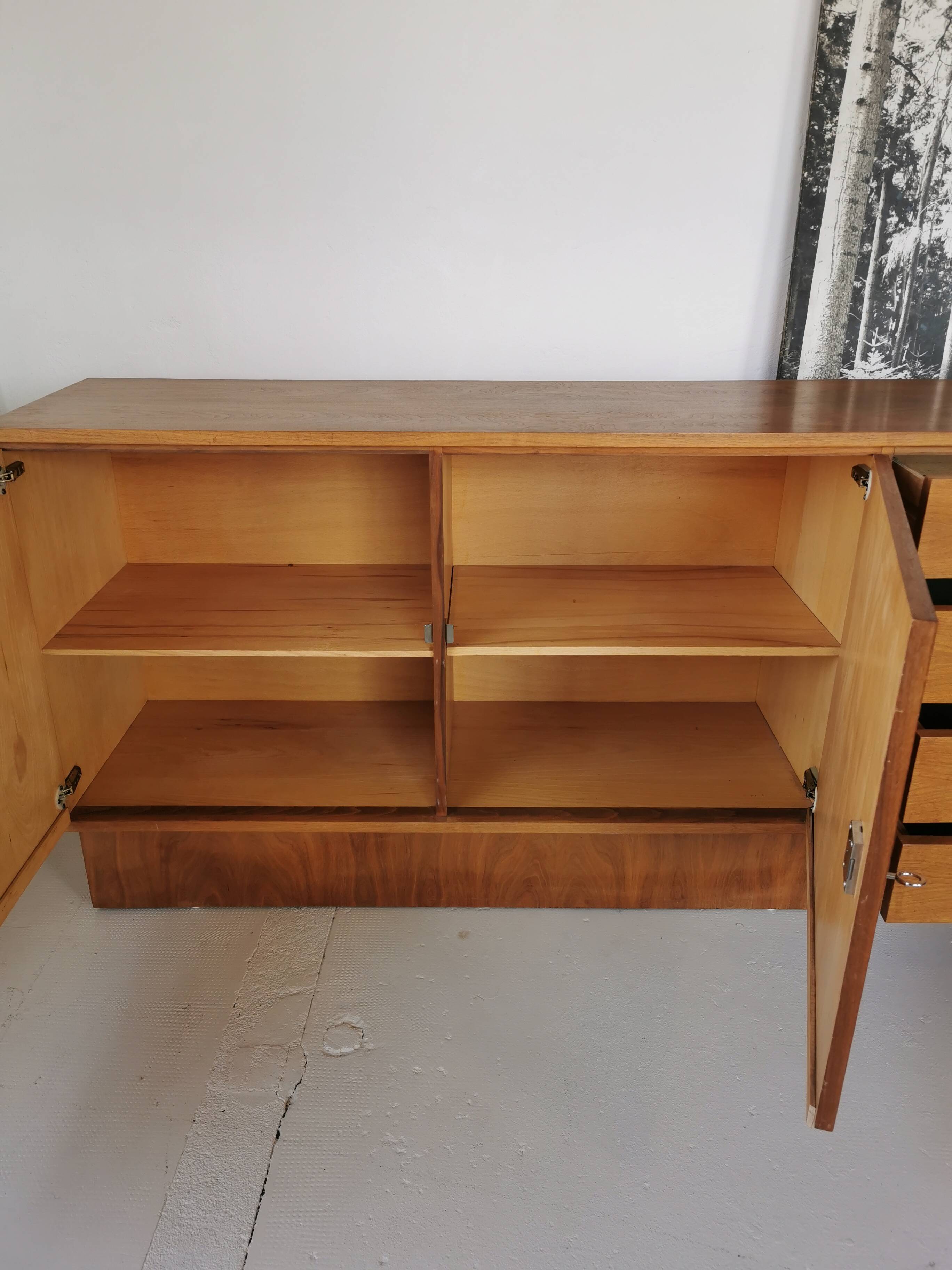 Vintage walnut sideboard from the 70s