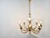 Brass and chrome pineapple chandelier, 1970s