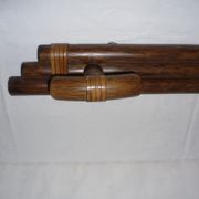 Leather and wood coat hanger