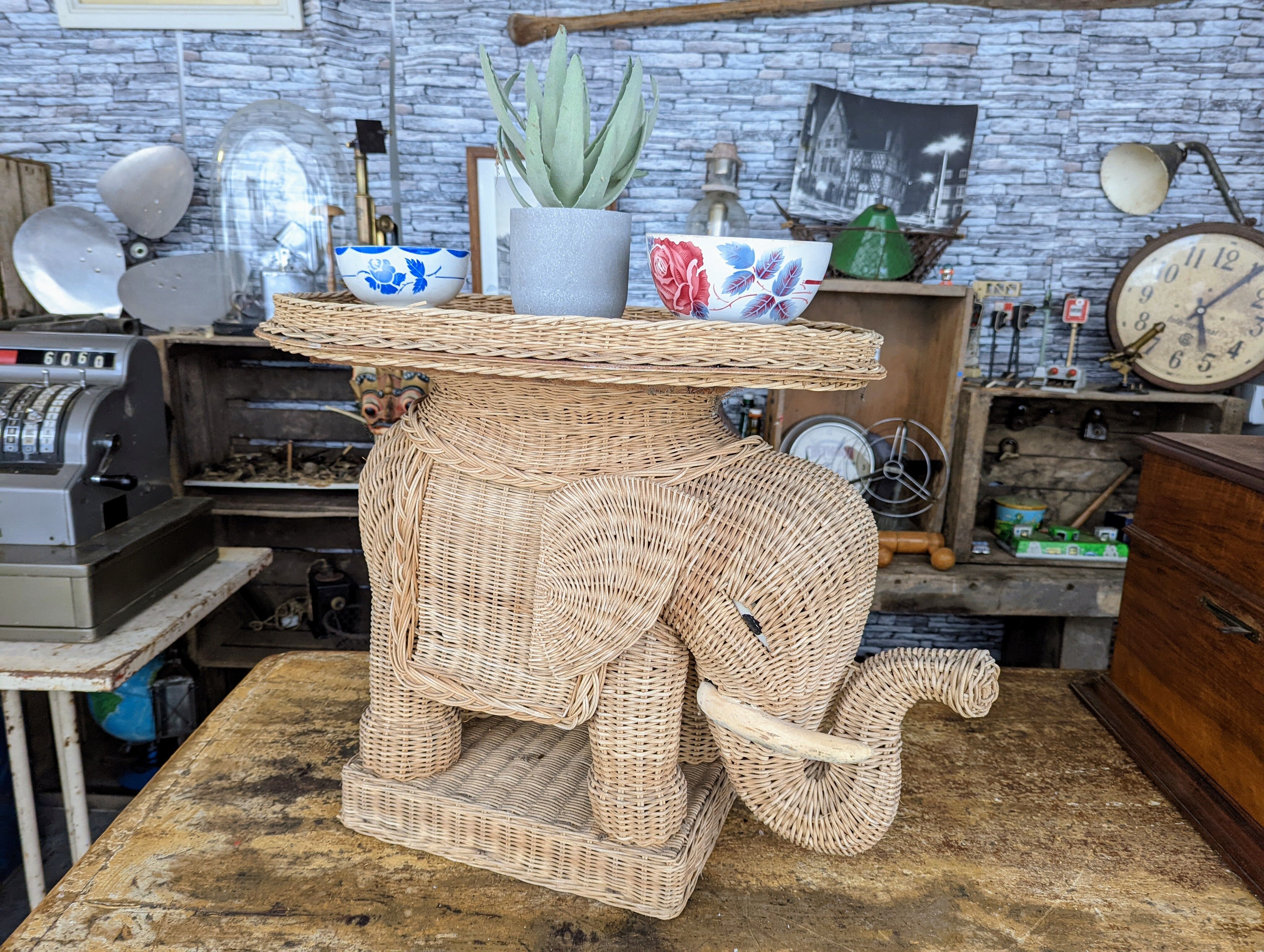 Vintage rattan coffee table