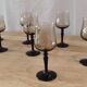 8 glasses of vintage black foot smoked wine Arcoroc
