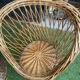 Very beautiful vintage rattan set: 4 armchairs and a table (75/57cm).