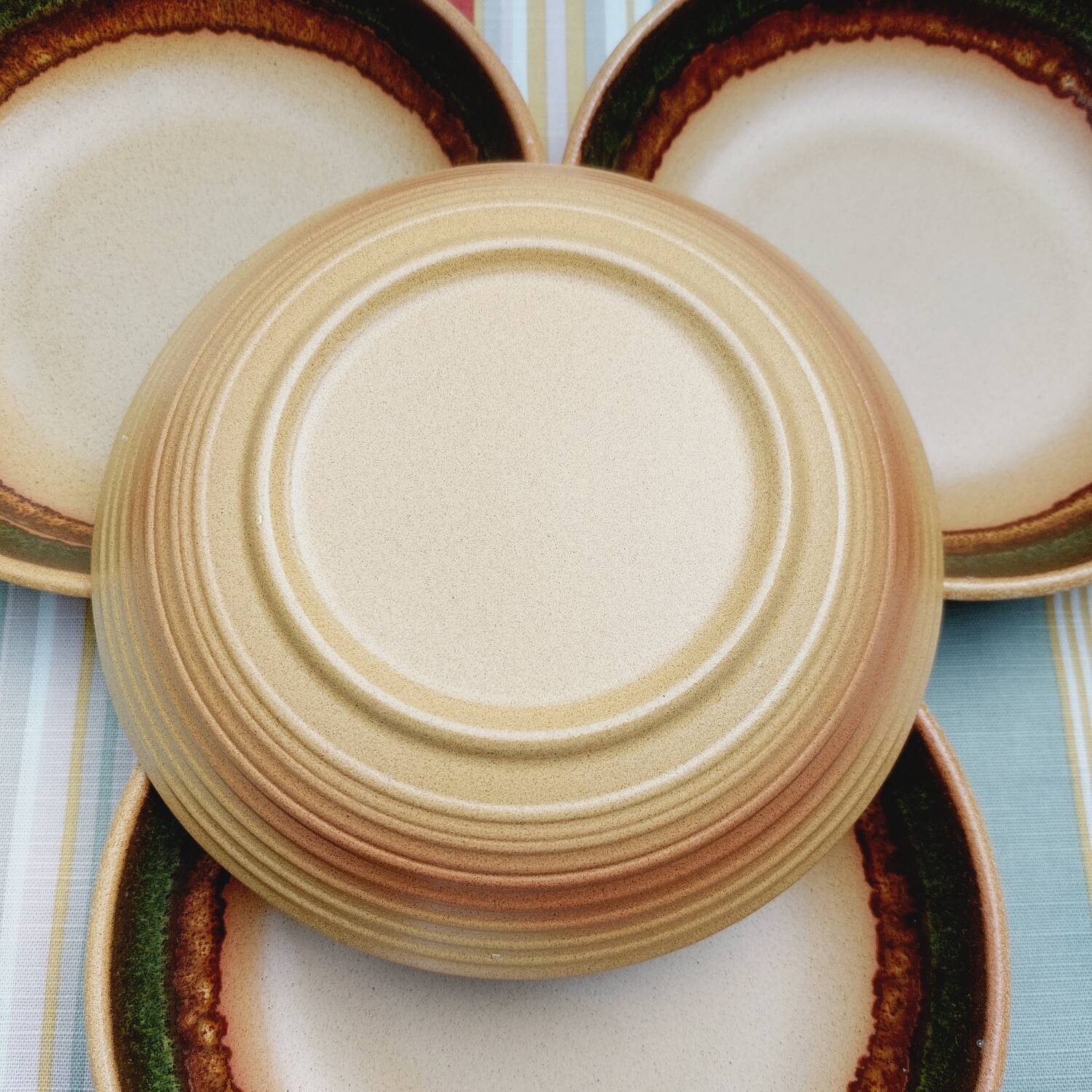 4 Badonviller stoneware soup plates