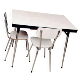 Ensemble table Formica et 2 chaises