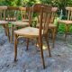 Lot de 8 chaises de bistrot vintage 1950