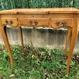 Louis XV style dressing table in veneer wood and marquetry