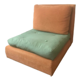 Fauteuil chauffeuse vintage 1970
