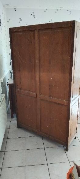 Parisian glass-fronted cabinet, Art Deco vintage bookshelf, solid oak furniture.