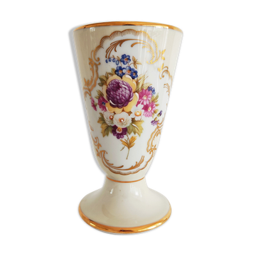 Limoges porcelain cone vase