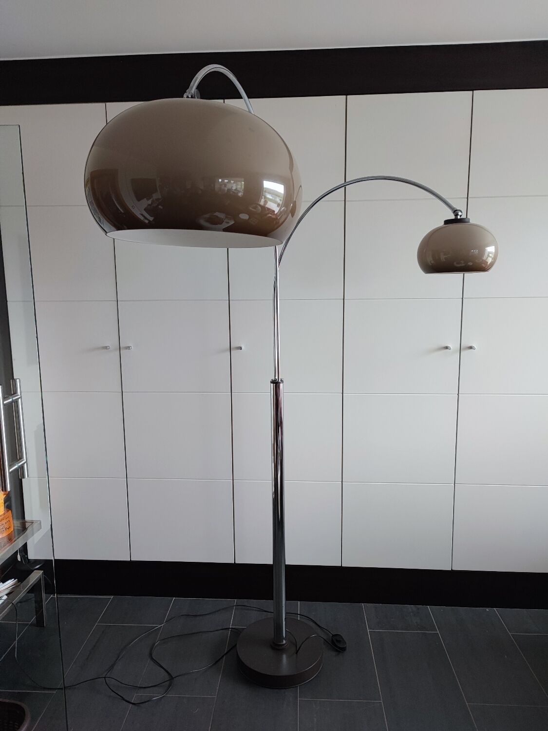 Dijkstra floor lamp chrome and plastic