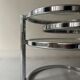 round and rotating coffee table in glass and chrome, design 1970