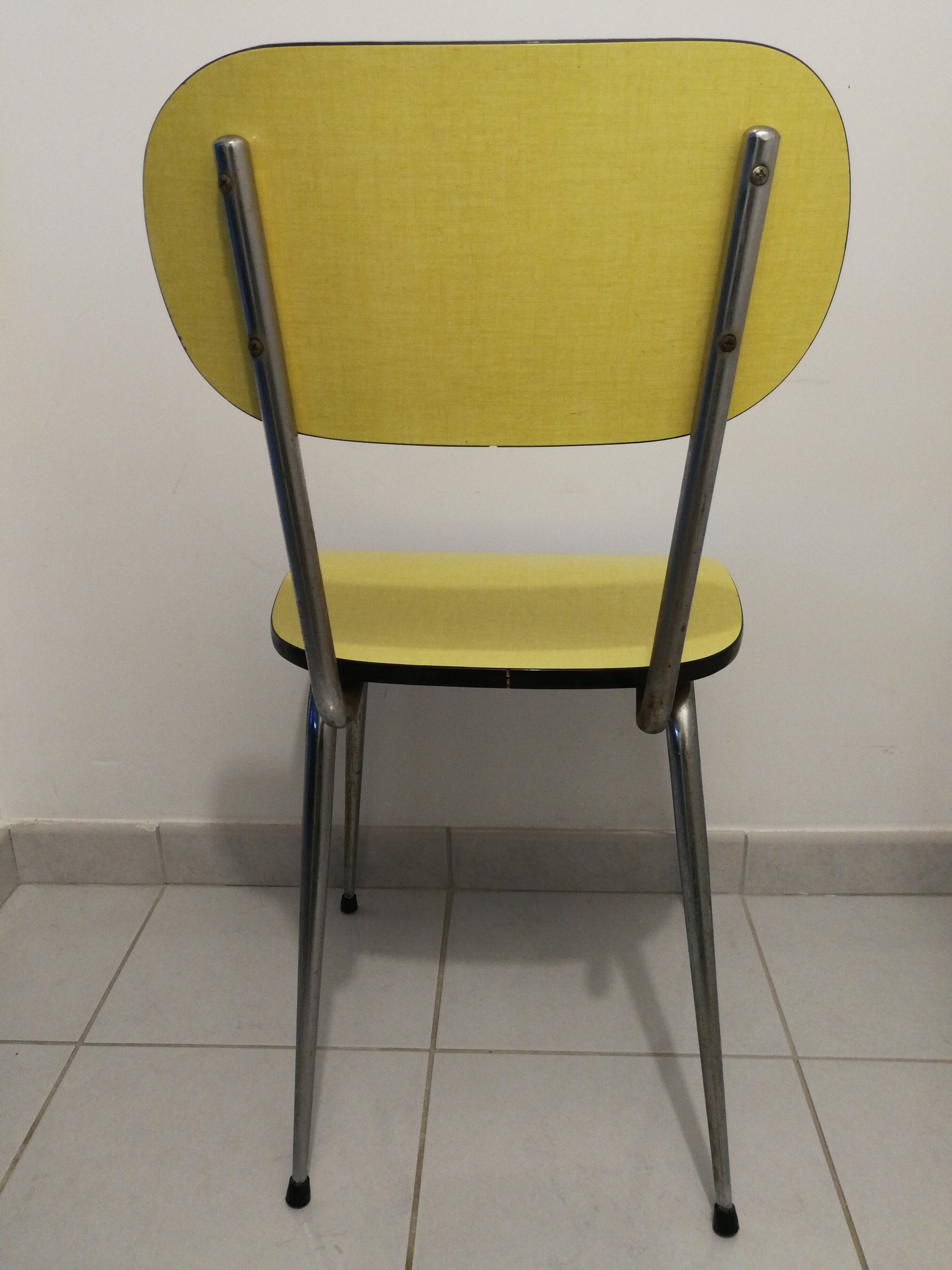 Vintage yellow Formica chair