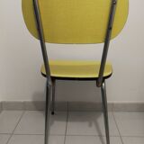 Chaise Formica jaune vintage