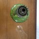 Antique oil lamp in glass and metal