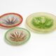 Three large colored 1930s glass bowls by Karl Wiedmann for WMF Ikora