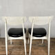 Série de 4 chaises scandinave blanche et noir  Ingrid de Stella 1960.