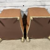 Set of 2 louis XV style shepherdess armchairs