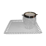 Baccarat crystal and silver metal ice bucket and bucket (signed Baccarat)