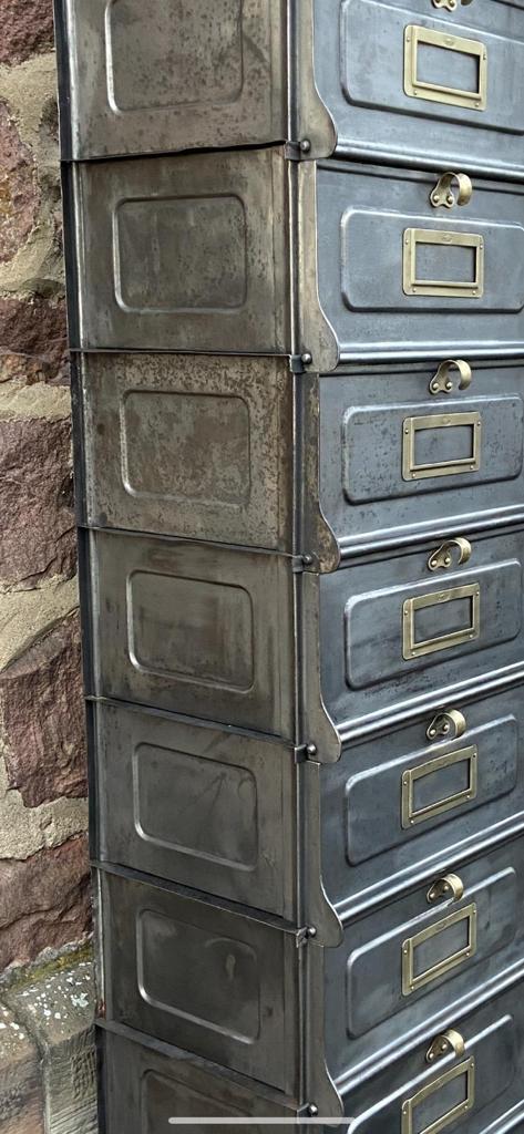Industrial Archiving Cabinet 30 valves Strafor 1920s