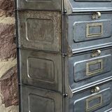 Meuble d'Archivage industriel 30 clapets Strafor 1920s