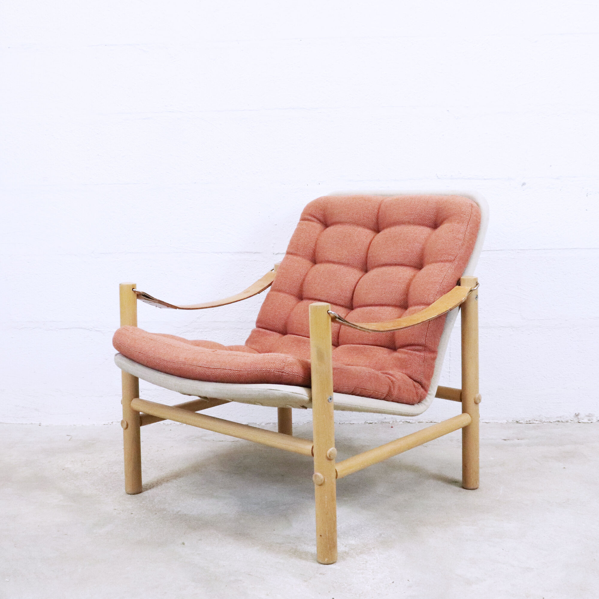 Fauteuils Safari avec un ottoman, Suède, 1960