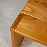 Asymmetrical solid elm coffee table Maison Regain
