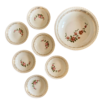 Dessert service or fruit salad in French porcelain