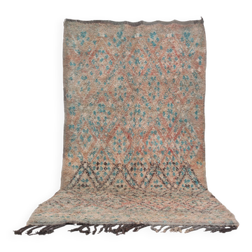 Tapis en laine marocain vintage 173 x 339 cm - Tapis fait main berbère style bohème