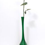 Emerald Green Corroso Murano Glass Vase by Seguso, Italy