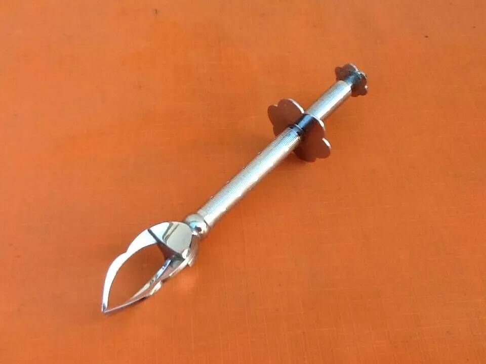 Stainless steel ice/sugar "crab" tongs Push button / 3 prongs