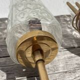 Brass and glass wall lamp 1950