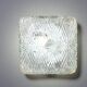 Square glass flush mounted wall or ceiling light