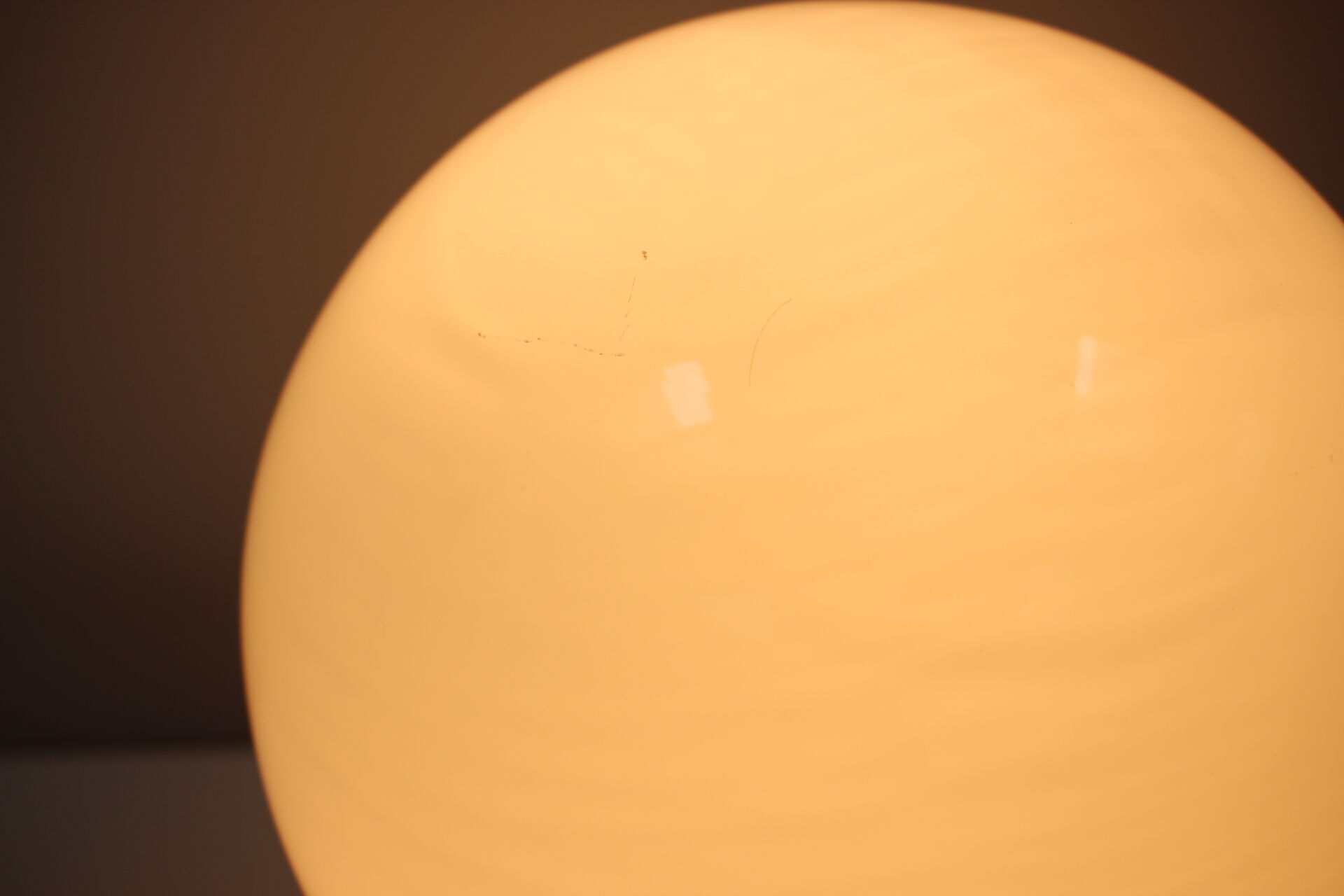 Mid-century all glass table lamp/ Osvětlovací sklo Valašské Meziříčí, 1970's.