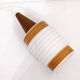 Suspension scandinave, verre opalin & bois