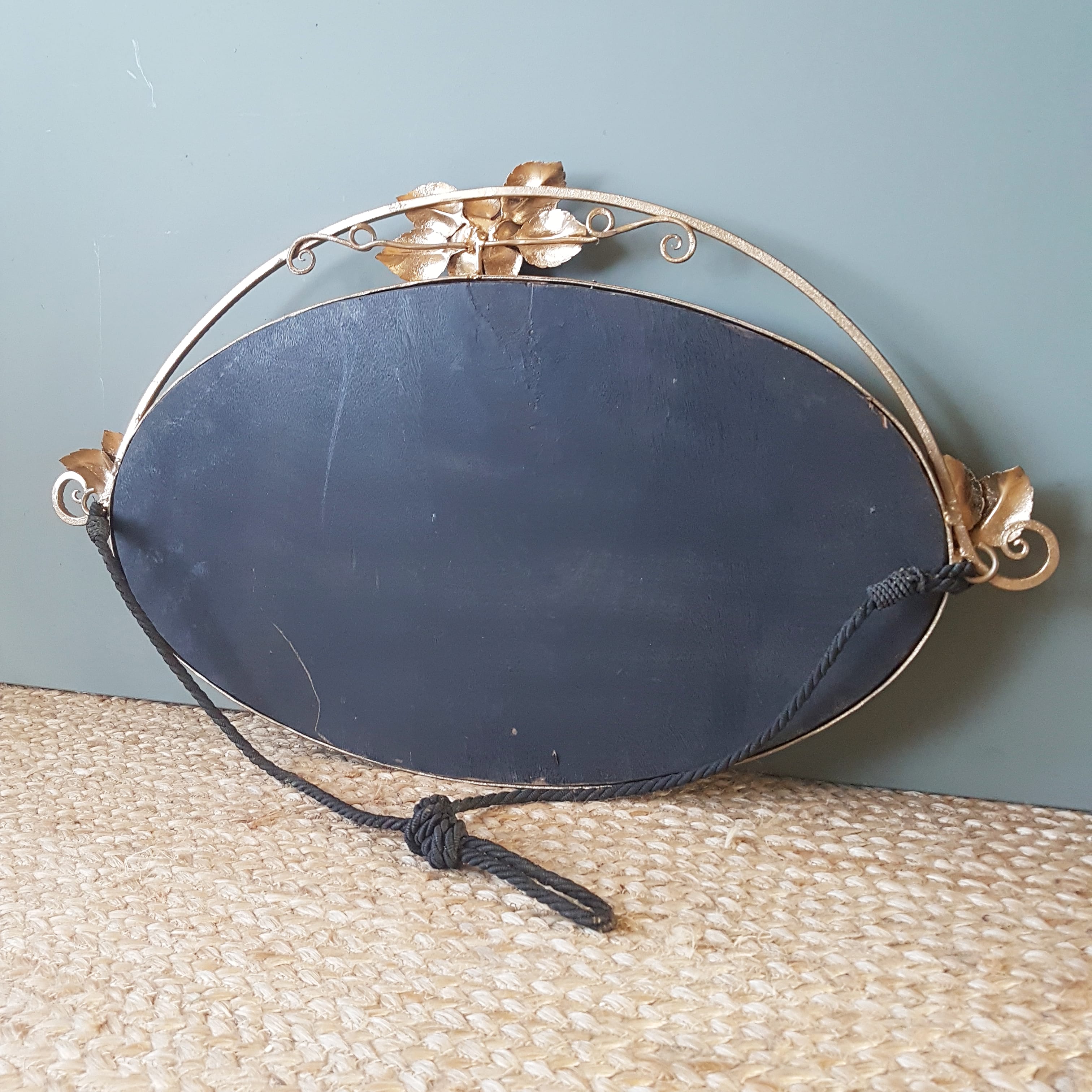 Art Deco mirror in bevelled wrought iron