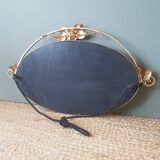 Art Deco mirror in bevelled wrought iron