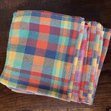 Set of 8 madras cotton napkins